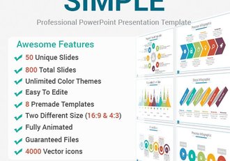 50页商务团队介绍多种图表报告PPT模板 - 顶尖PPT