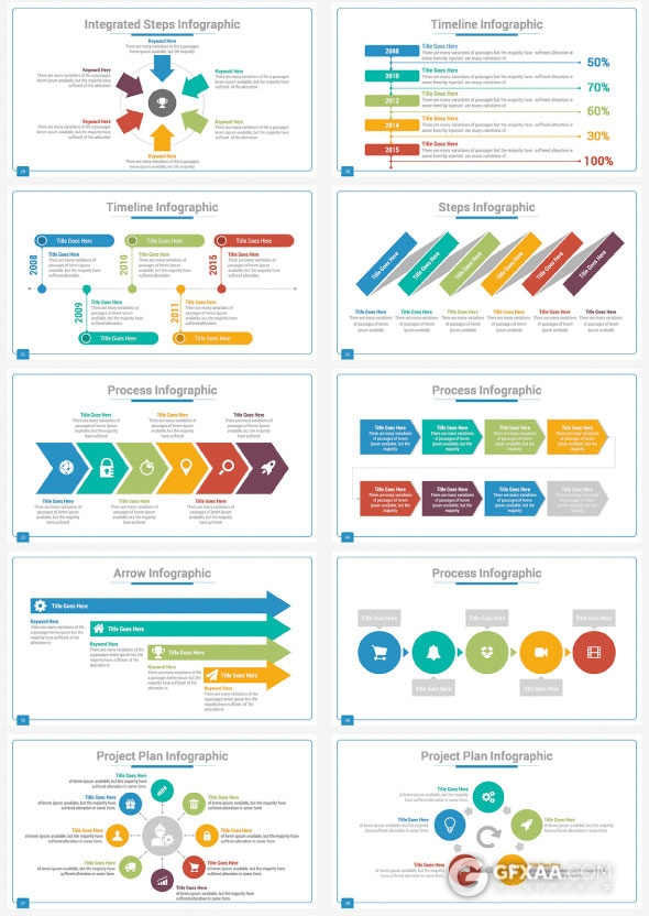 50页商务团队介绍多种图表报告PPT模板 - 顶尖PPT
