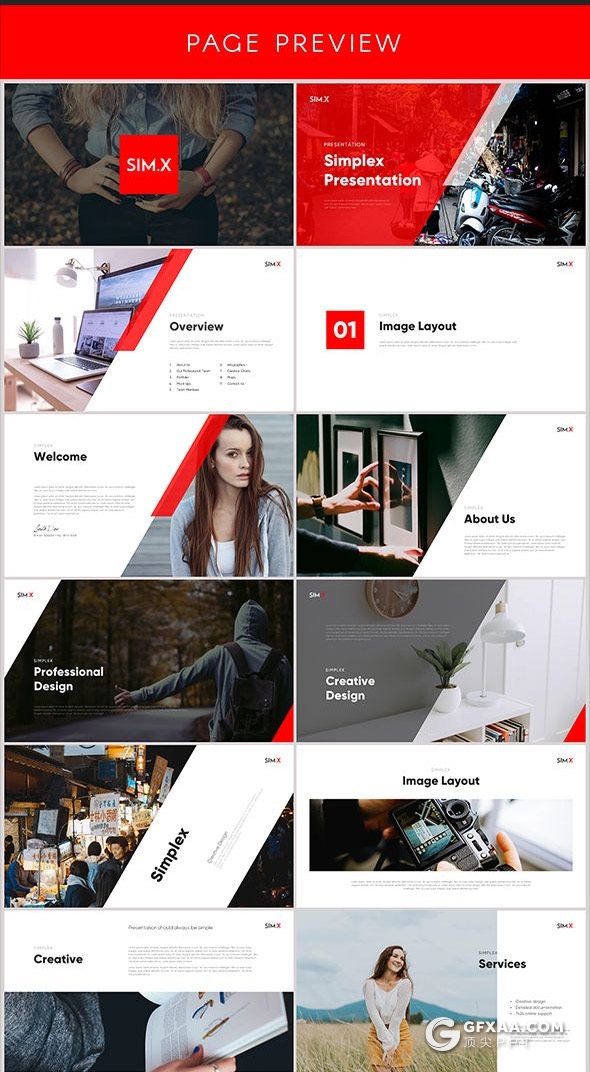122页红色精美动画国外商务风格企业宣传年终工作计划总结PPT动画模板 - 顶尖PPT