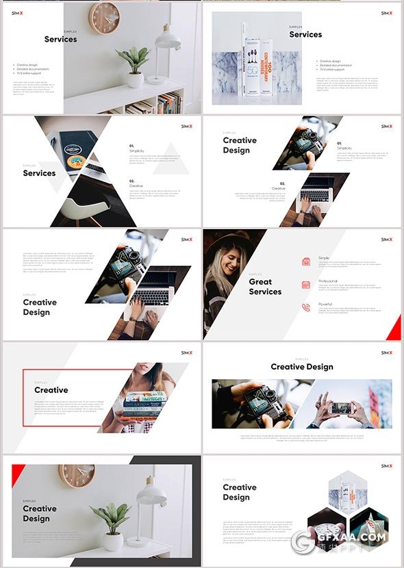 122页红色精美动画国外商务风格企业宣传年终工作计划总结PPT动画模板 - 顶尖PPT