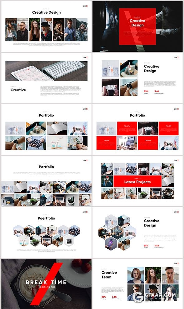 122页红色精美动画国外商务风格企业宣传年终工作计划总结PPT动画模板 - 顶尖PPT