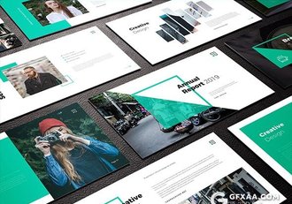 108页扁平化绿色企业团队介绍工作计划汇报国外多用途PPT动画模板 - 顶尖PPT