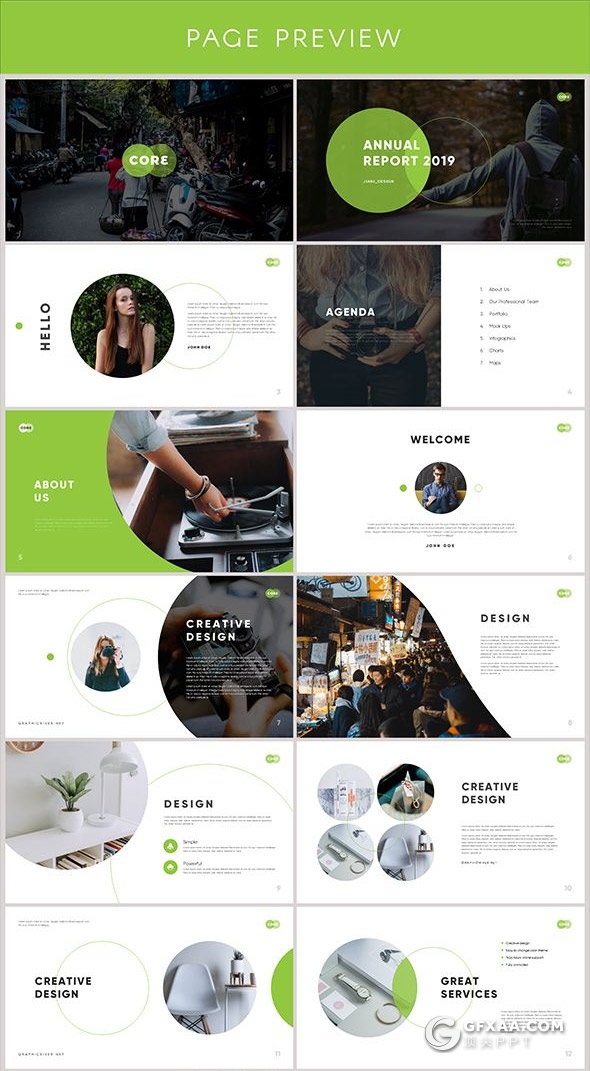 130页国外扁平化商务公司企业宣传工作项目汇报数据统计PPT动画模板 - 顶尖PPT