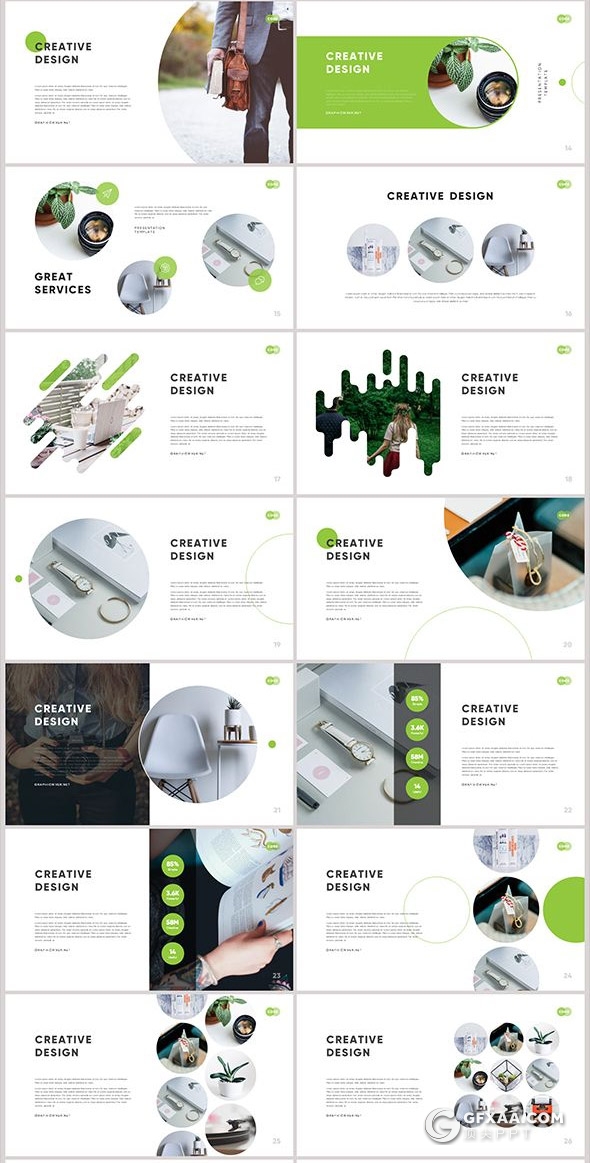 130页国外扁平化商务公司企业宣传工作项目汇报数据统计PPT动画模板 - 顶尖PPT