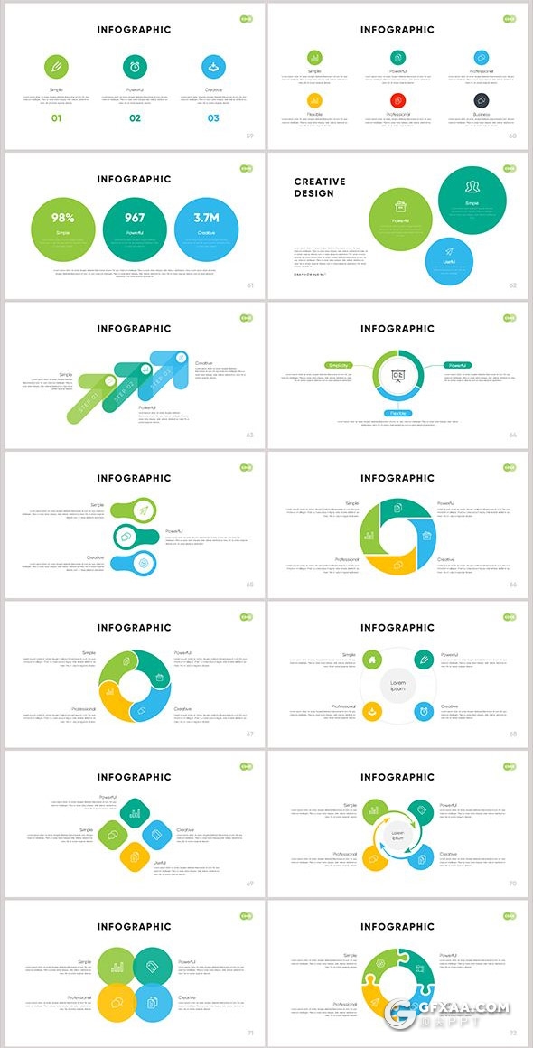 130页国外扁平化商务公司企业宣传工作项目汇报数据统计PPT动画模板 - 顶尖PPT