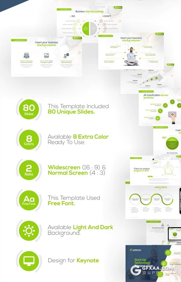 80多页国外高端商务风格企业介绍项目汇报年终工作计划总结keynote模板 - 顶尖PPT