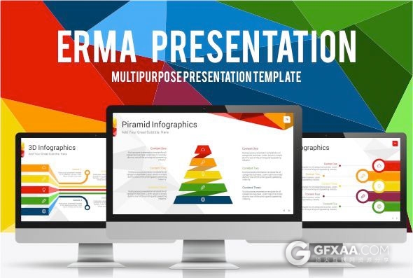 115页低多边形风格PPT模板6种配色方案 - 顶尖PPT