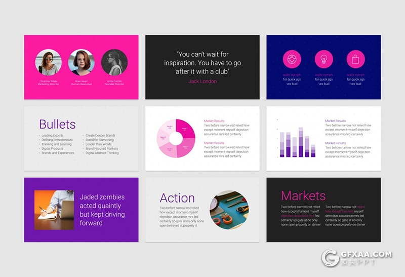 178页彩色简约风格时尚流行风格PPT模板 - 顶尖PPT