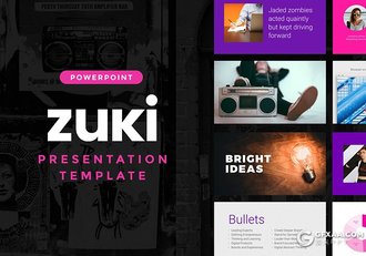 178页彩色简约风格时尚流行风格PPT模板 - 顶尖PPT