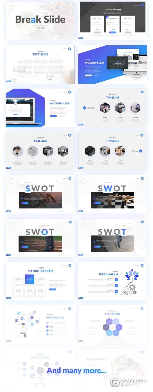 60页国外商务风格企业介绍年终项目报告工作总结计划PPT模板10种主题配色 - 顶尖PPT