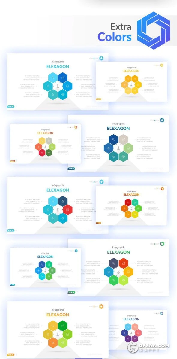 60页国外商务风格企业介绍年终项目报告工作总结计划PPT模板10种主题配色 - 顶尖PPT