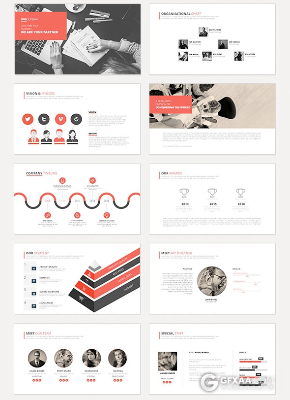 40页简约大气风格业务分析商务PPT模板 - 顶尖PPT