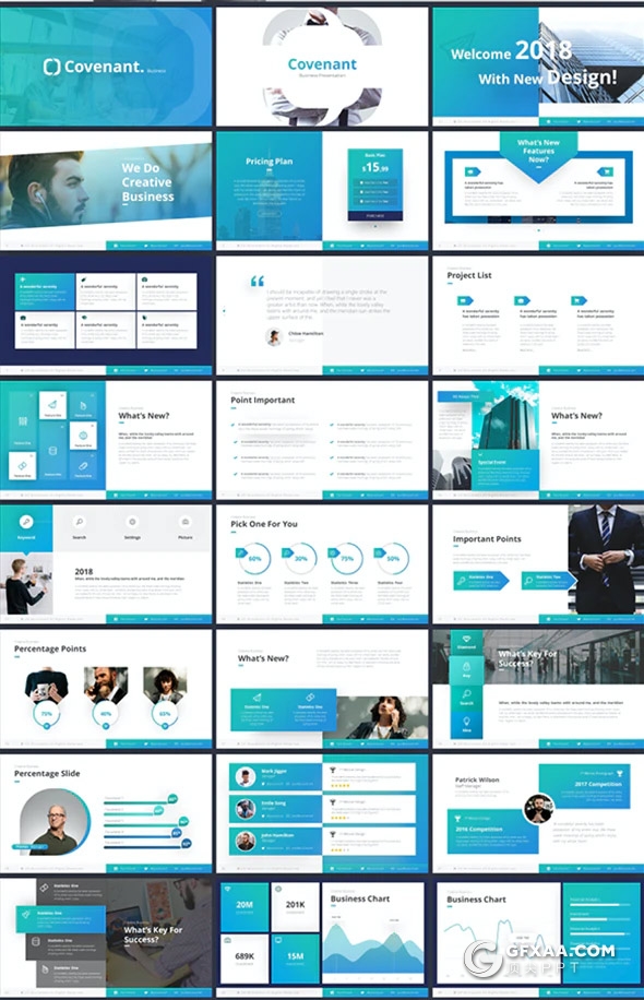 75页国外高端商务年终工作汇报项目介绍多用途keynote模板16种主题配色 - 顶尖PPT
