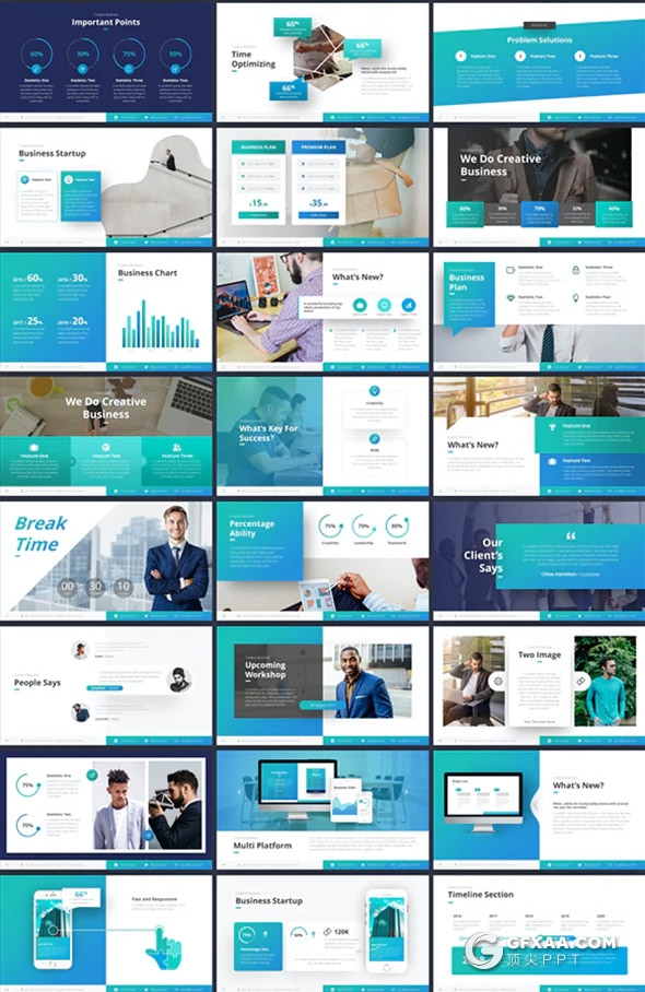 75页国外高端商务年终工作汇报项目介绍多用途keynote模板16种主题配色 - 顶尖PPT
