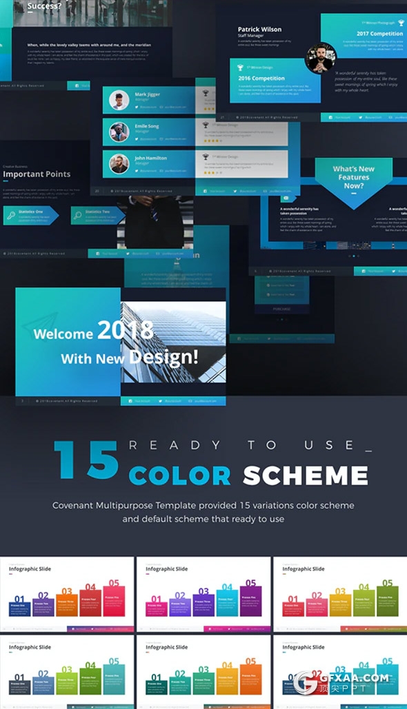 75页国外高端商务年终工作汇报项目介绍多用途keynote模板16种主题配色 - 顶尖PPT