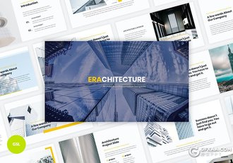 40页国外扁平化简约风格企业公司宣传介绍通用Google slides模板 - 顶尖PPT