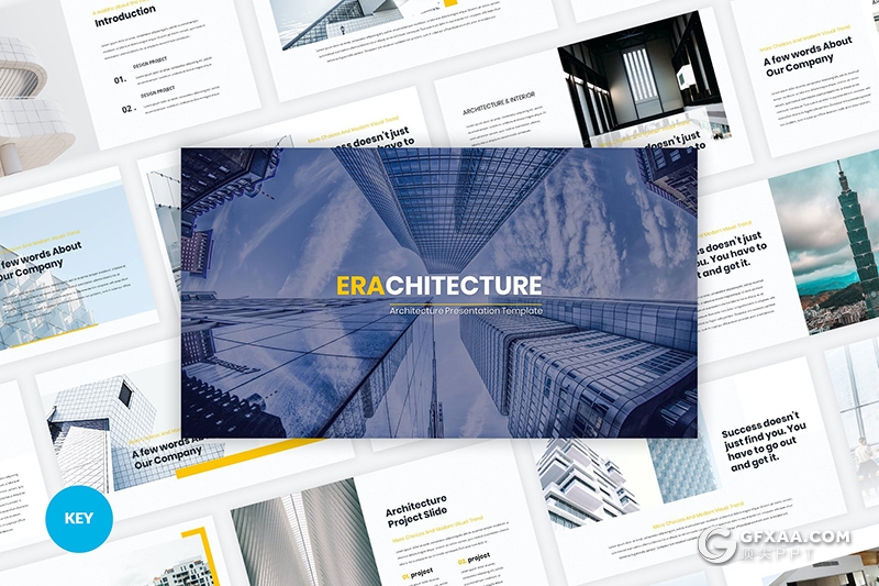 40页国外扁平化简约风格企业公司宣传介绍通用keynote模板 - 顶尖PPT