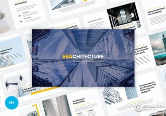 40页国外扁平化简约风格企业公司宣传介绍通用keynote模板 - 顶尖PPT