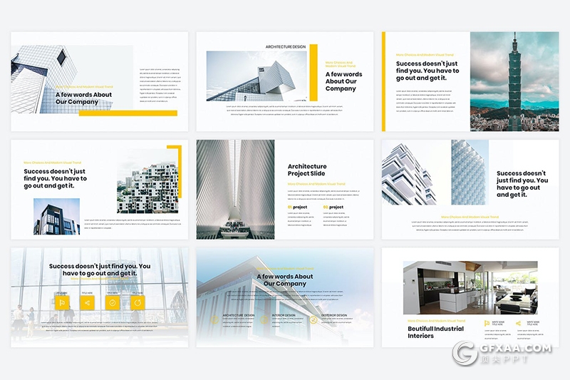 40页国外扁平化简约风格企业公司宣传介绍通用Google slides模板 - 顶尖PPT