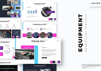 30页科技电子芯片主板线路加工制作产品宣传Google slides模板5种主题配色 - 顶尖PPT