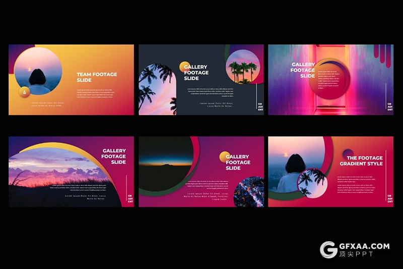 35页精美渐变配色国外简约文艺通用keynote模板 - 顶尖PPT