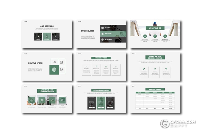 30页国外极简扁平化文艺小清新风格keynote模板 - 顶尖PPT