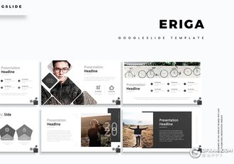 30页扁平化简约风格国外商务团队介绍共总结计划Google slides模板5种主题配色 - 顶尖PPT