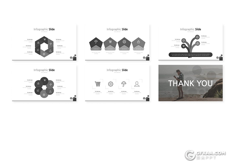 30页扁平化简约风格国外商务团队介绍共总结计划PPT模板5种主题配色 - 顶尖PPT