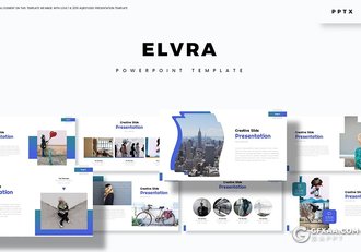 30页扁平化简约工作计划总结多用途PPT模板5种主题配色 - 顶尖PPT