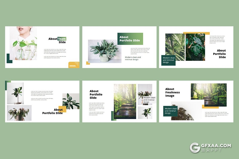 35国外简约风格小清新文艺唯美Google slides模板 - 顶尖PPT