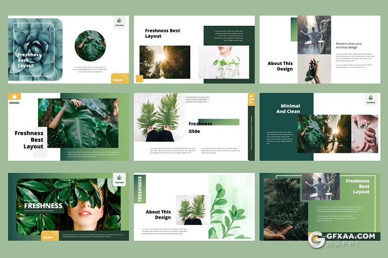 35国外简约风格小清新文艺唯美Google slides模板 - 顶尖PPT
