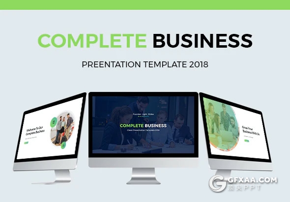 76页扁平化商务风格年终工作计划总结国外高逼格PPT模板5种主题配色 - 顶尖PPT