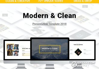 71页国外扁平化简约风格公司团队介绍宣传商务通用PPT模板5种主题配色 - 顶尖PPT
