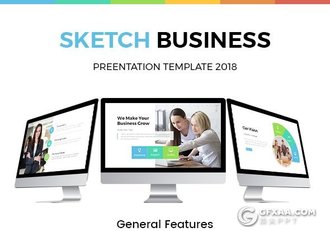 110页国外扁平化企业公司介绍项目合作工作汇报PPT模板5种主题配色 - 顶尖PPT