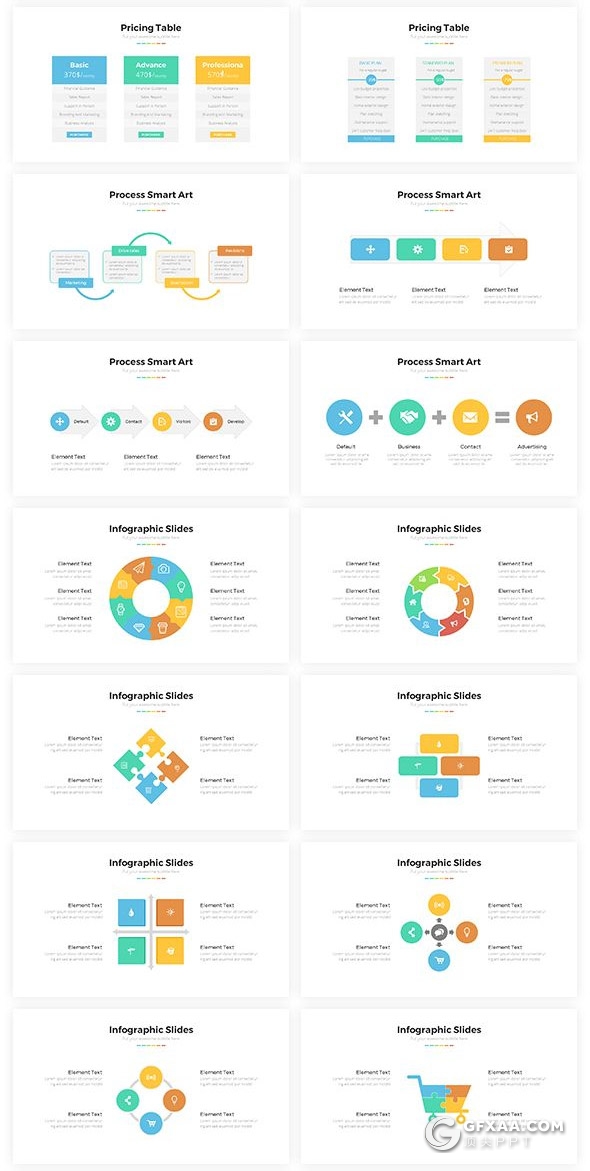110页国外扁平化企业公司介绍项目合作工作汇报PPT模板5种主题配色 - 顶尖PPT