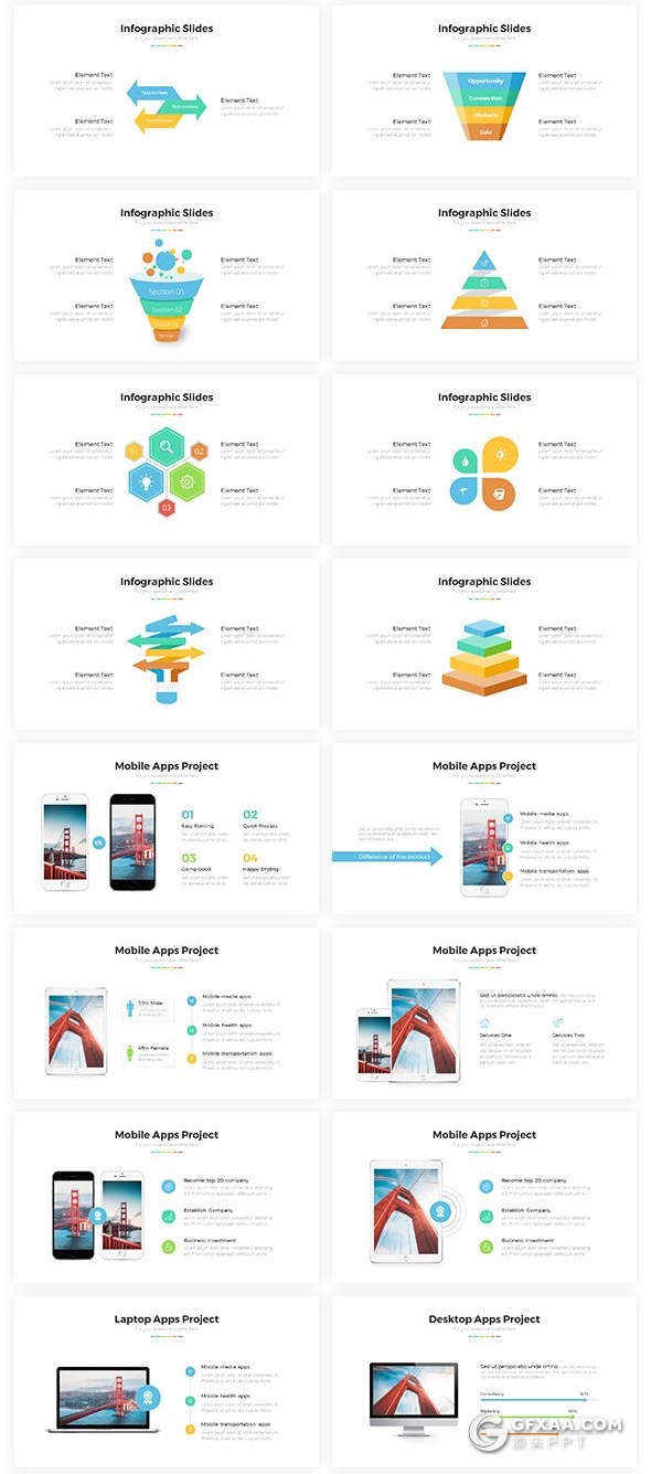 110页国外扁平化企业公司介绍项目合作工作汇报PPT模板5种主题配色 - 顶尖PPT