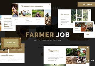 30页农田工作农民工作田地种植介绍展示keynote模板5种主题配色 - 顶尖PPT