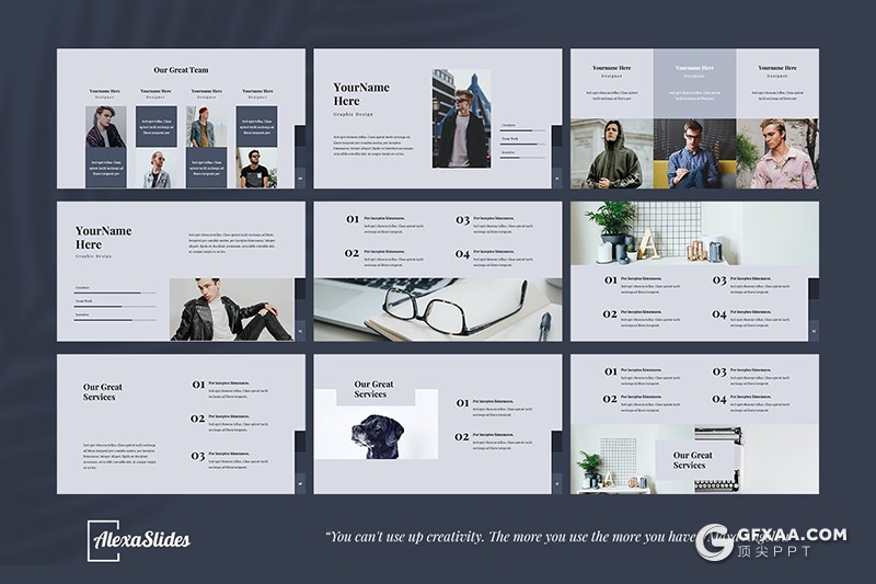 30页国外极简文艺小清新风格keynote模板 - 顶尖PPT