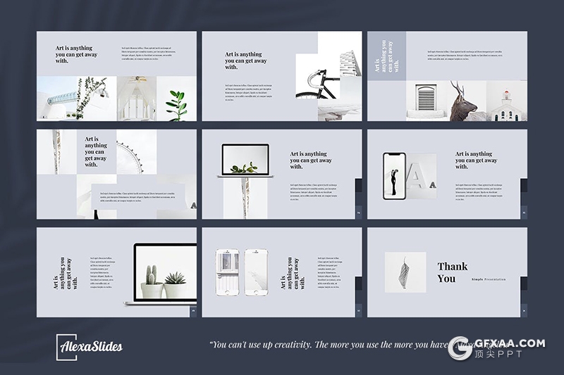 30页国外极简文艺小清新风格keynote模板 - 顶尖PPT