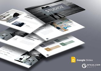 30页国外商务风格企业宣传介绍工作汇报总结Google slides模板5种主题配色 - 顶尖PPT