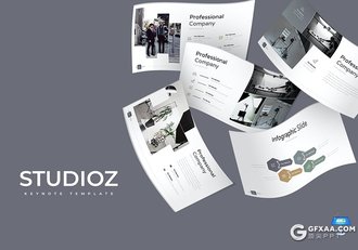 30页国外商务风格企业宣传介绍工作汇报总结keynote模板5种主题配色 - 顶尖PPT