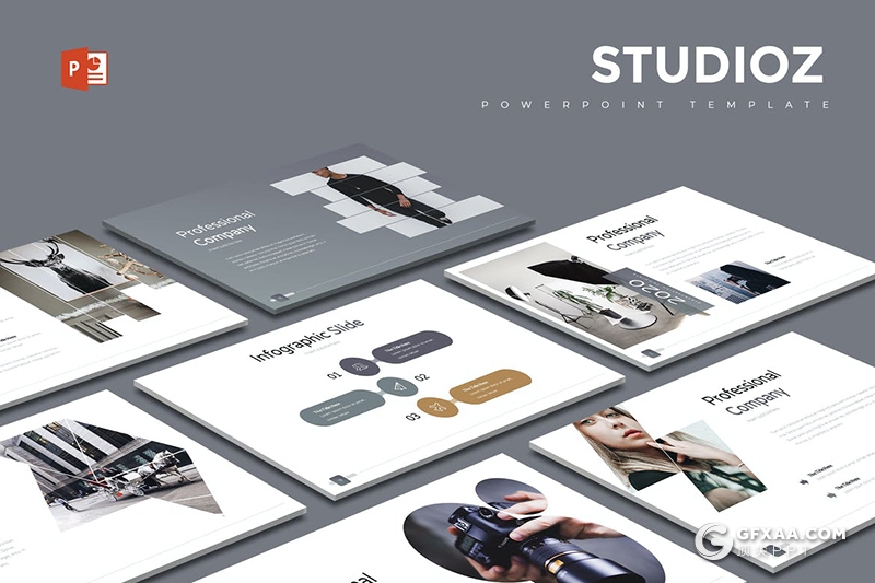 30页国外商务风格企业宣传介绍工作汇报总结PPT模板5种主题配色 - 顶尖PPT