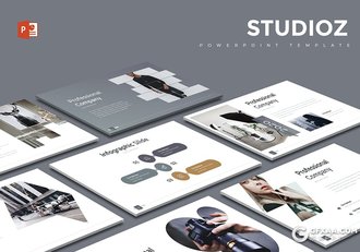 30页国外商务风格企业宣传介绍工作汇报总结PPT模板5种主题配色 - 顶尖PPT