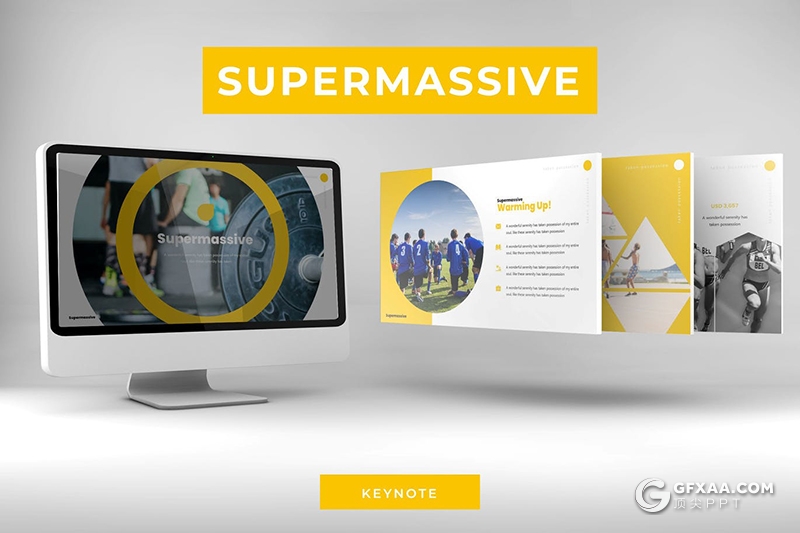 30页扁平化体育运动比赛多用途keynote模板5种主题配色 - 顶尖PPT