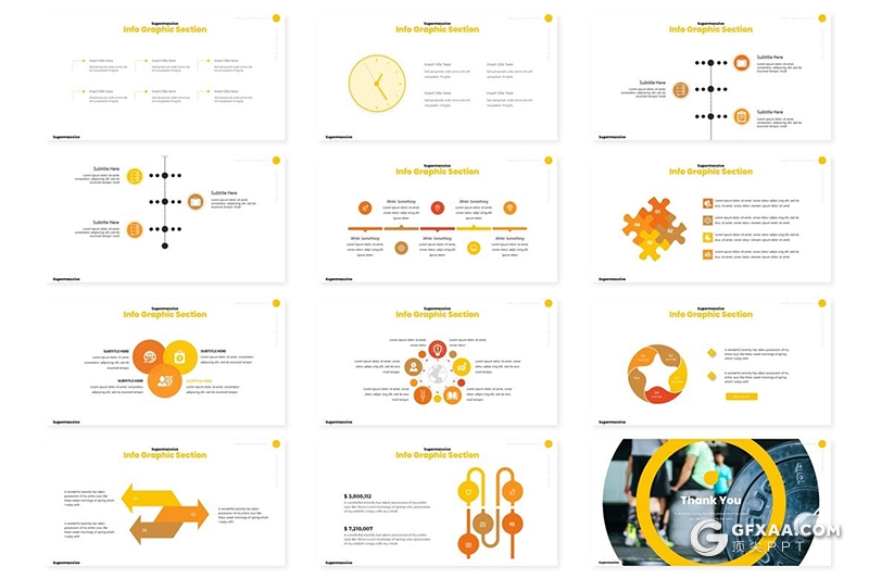 30页扁平化体育运动比赛多用途PPT模板5种主题配色 - 顶尖PPT