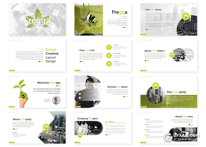 30页国商务风格企业介绍工作项目规划布局Google slides模板5种主题配色 - 顶尖PPT