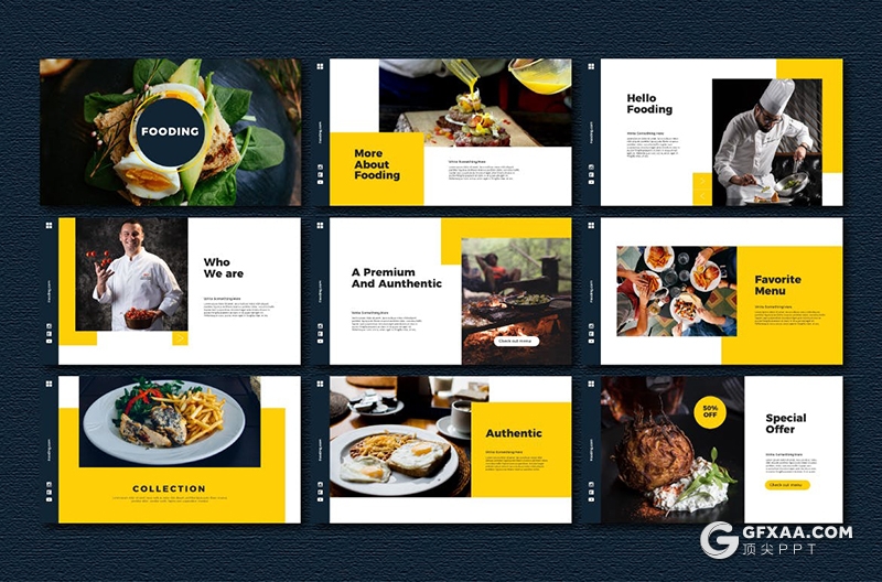40页高档餐饮美食介绍宣传推广PPT模板 - 顶尖PPT