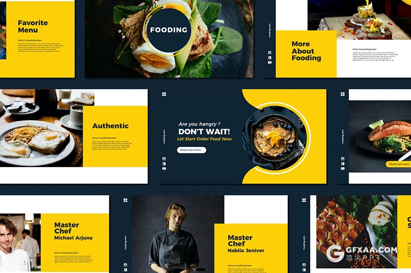 40页高档餐饮美食介绍宣传推广PPT模板 - 顶尖PPT