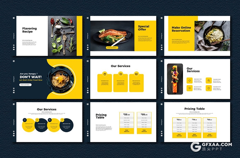 40页高档餐饮美食介绍宣传推广PPT模板 - 顶尖PPT