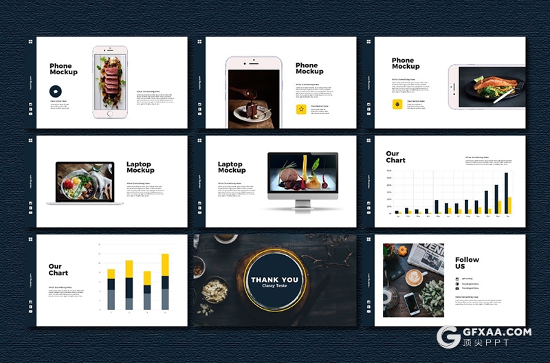 40页高档餐饮美食介绍宣传推广PPT模板 - 顶尖PPT